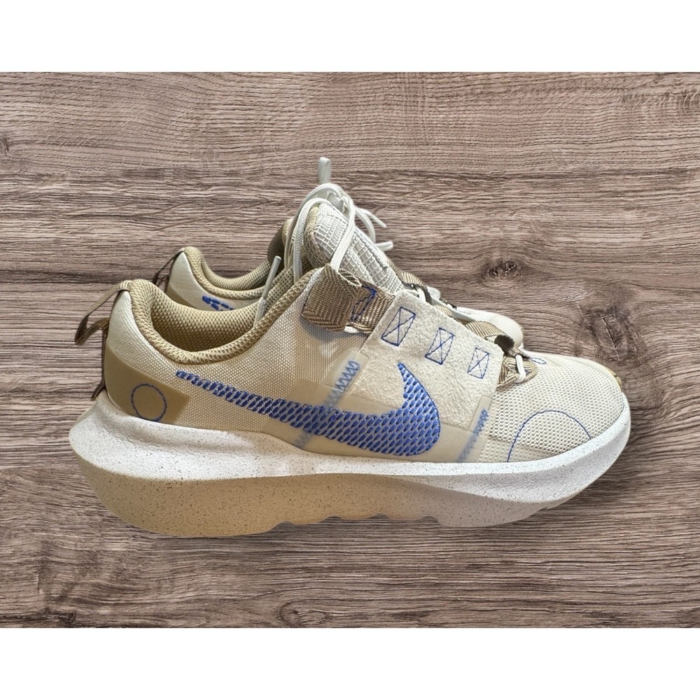 Nike GS Crater Impact‎ Running Shoes LT.Bone/Blue DB3551-005 Y5.5- W-7